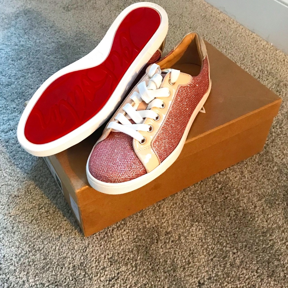 Christian Louboutin Womens Seave Glitter Shoes